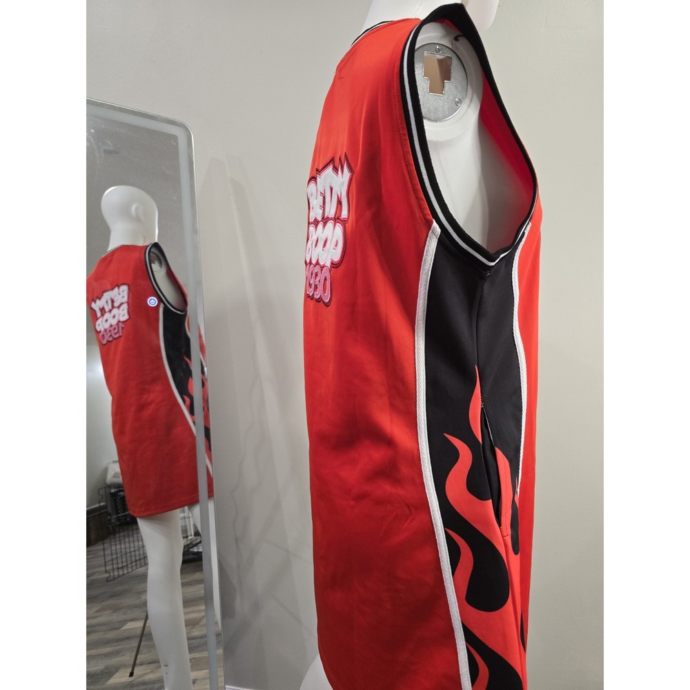 Betty Boop Racer Motorcycle Club Flame Mini Dress/ Tunic Lady Elite XL Red Black - Picture 11 of 11